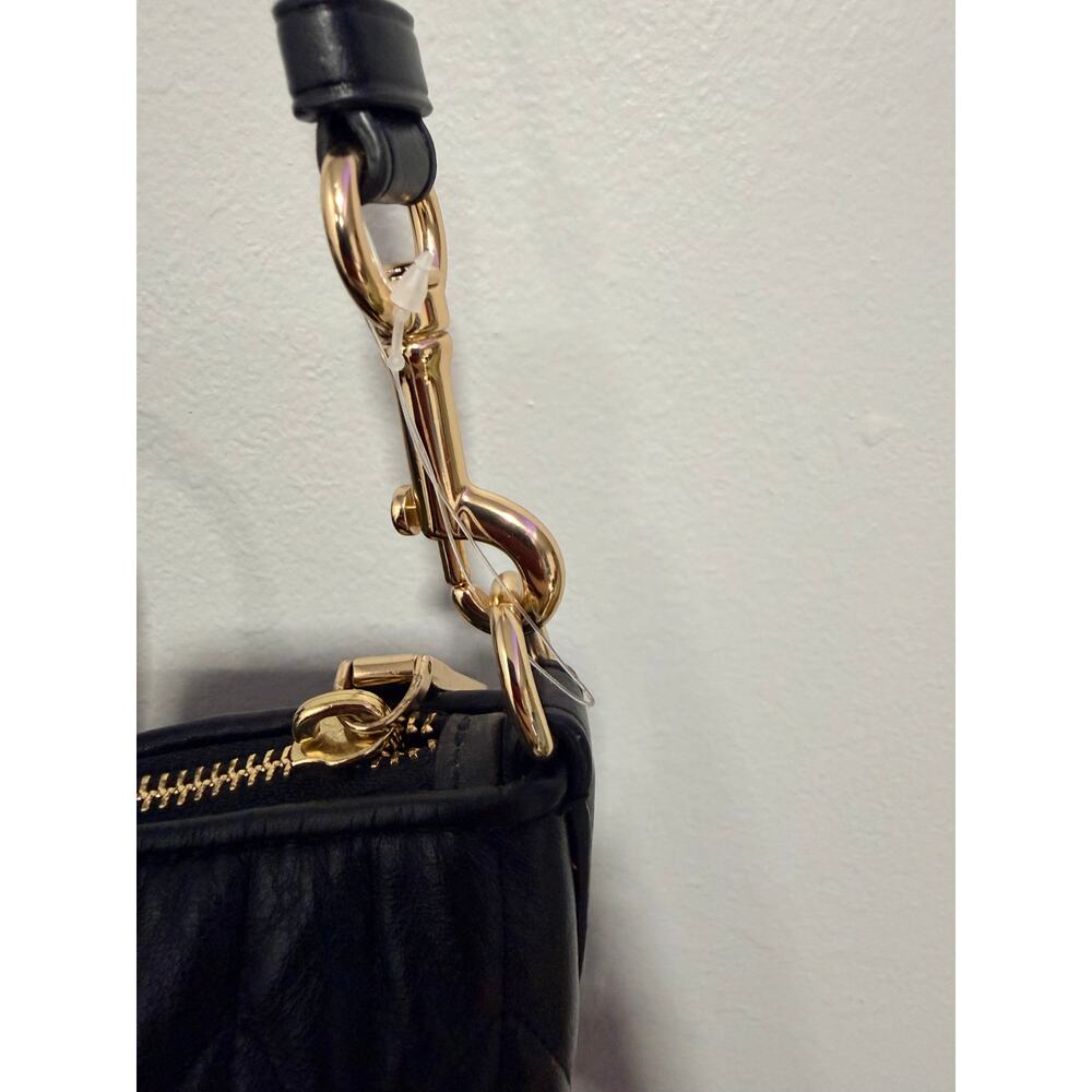 NWOT Coach Quilted Black Leather Ally satchel F73978 - Picture 6 of 8